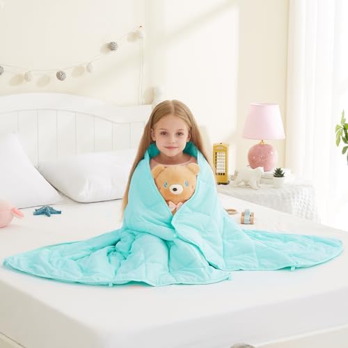 L'AGRATY Weighted Blanket - 40"x60" 10lbs Breathable Microfiber Material with Glass Beads Small Blanket for Adult All-Season Summer Fall Winter Soft - Image 2