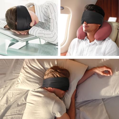 Umisleep Satin Sleep Mask for Side Sleeper, Blackout Eye Mask for Women Men - Image 6