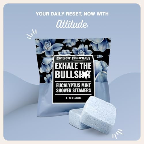 Explicit Essentials Exhale The BS Eucalyptus Mint Shower Steamers | Aromatherapy Eucalyptus and Mint Shower Steamers | Spa Shower Gift for Stress Relief, Relaxation & Self-Care - Image 3