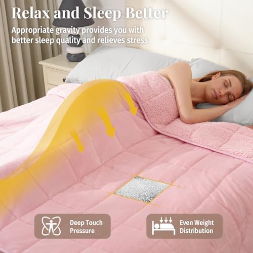 Topblan Sherpa Fleece Weighted Blanket 12lbs, 48 x 72 Twin Size for Adults - Image 3