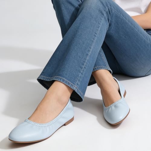 LM Women's Ballet Flats Round Toe Slip On Flats Shoes Casual Dress Shoes Foldable Portable Travel Ballet Flat - Image 2