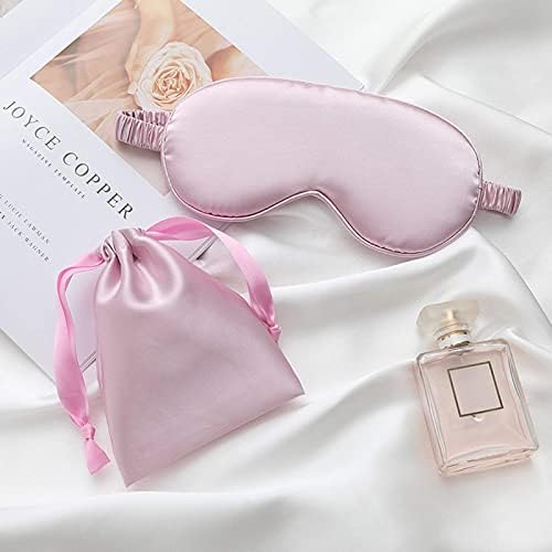 Purple Sleep Eye Mask, Blackout Silk Satin Travel Blindfold Set Women - Image 6