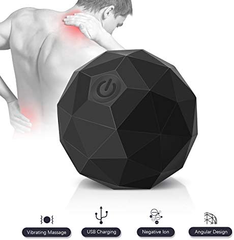 Electric Vibrating Massage Ball, 2-Speed Fitness Yoga Pilates Physical Therapy Massage Roller to Fight Sore Muscles,Washable Negative Ion Vibration Massages ball for Muscle Recovery,Myofascial Release by MEXITOP