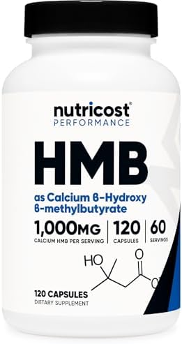 Nutricost HMB (Beta-Hydroxy Beta-Methylbutyrate) 1000mg, 120 Capsules by Nutricost