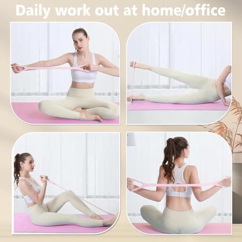 Pilates Ring Set 15PCS Pilates Equipment Set with Adjustable Ankle Wrist Weights,Yoga Ball,Figure 8 Resistance Band,Tape Measure,Pilates Bands & Accessories,Pilates Ring and Ball Set (Pink) - Image 7