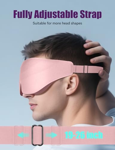 Sleep Eye Mask for Men Women, EVA BELLE Light Blocking Sleeping Mask for Side Sleeper, 3D Contoured Cup Night Blindfold, Lash Extensions 3D Sleeping Mask with Adjustable Strap for Travel, Night & Nap - Image 5