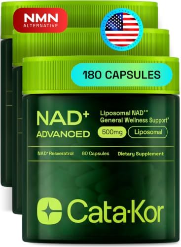 Cata-Kor Liposomal NAD Supplement with Resveratrol – NMN Supplement Alternative – 90-Day Supply – Third-Party Tested – Advanced NAD+ Resveratrol - Pack of 3 by Cata-Kor%7CCataKor%7CCatakor