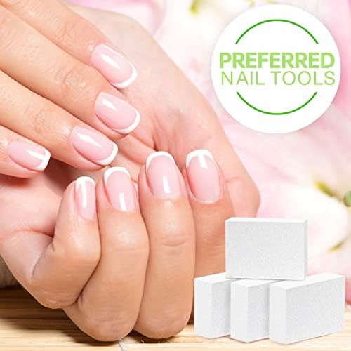 Maryton Nail Buffer Mini Block Files, 100/120 Grit, White, 130 PCS - Image 6