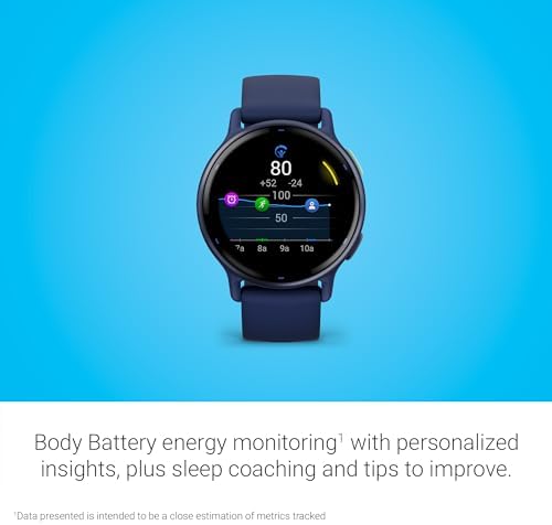 Garmin vívoactive 5, Health and Fitness GPS Smartwatch, AMOLED Display, Up to 11 Days of Battery (Renewed) (Navy) - Image 4