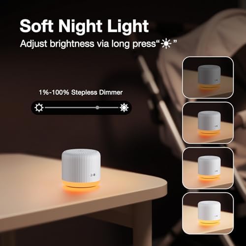 LEICEX Portable Sound Machine,Travel Sound Machine with Light,15 Non-Looping Sound Timer and Memory Play, Mini White Noise Machine for Sleeping Office Privacy Travel Gift - Image 3