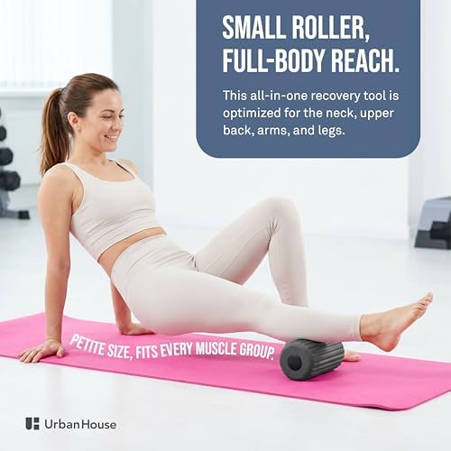 Travel Mini Foam Roller for Deep Tissue Massage - Ultralight Portable Back Roller size 3.5" x 3.5" x 7" for Back Pain Relief, Neck, Legs & Muscle Recovery - Compact Foam Roller for Gym, Office, Travel - Image 5