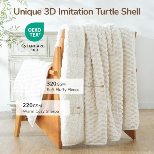 Cottonblue Fleece Weighted Blanket for Adult Queen Size 15 lbs 60"x80" Soft - Image 3
