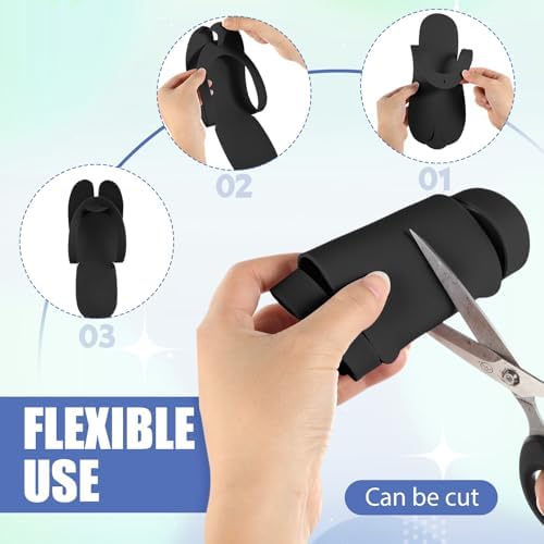JaGely Disposable Pedicure Slippers Bulk Black EVA Flip Flops - Image 2