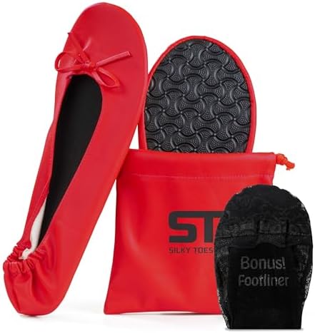 Foldable Flats for Women, Portable Ballet Shoes for Wedding &Travel Comfort by SilkyToes