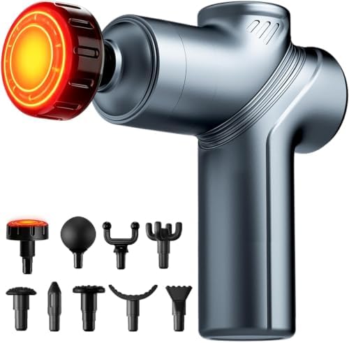 LEERCON Massage Gun with Heat, Deep Tissue Back Massage Gun for Pain Relief by leercon