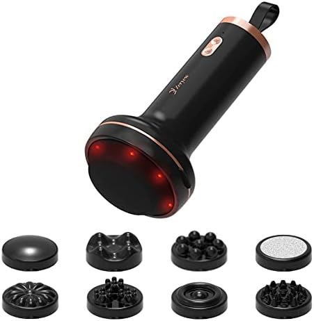 Handheld Cellulite Massager, Body Sculpting Machine, Rechargeable & Cordless, Stomach Fat Massager With 8 Massage Heads 2 Mesh Covers, Massage Abdominal Belly Thighs Butt Neck for Women Men at Home by ZYZERYEW
