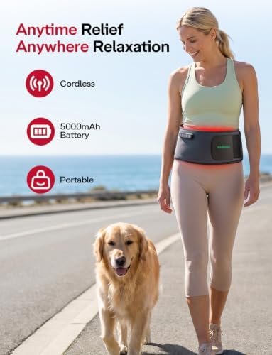 Medisana Red Light Therapy for Body with Heat and Vibration, Red Light Belt - Image 6