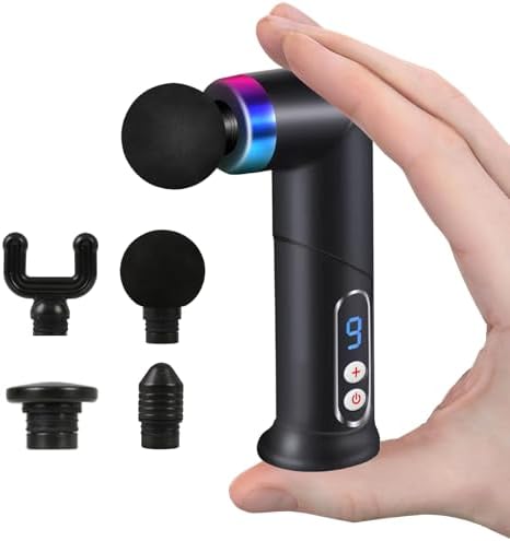Massage Gun – Mini Massage Gun for Portable Deep Tissue Massage – Quiet Massage Guns for Muscle Relaxation, by JOYSUWERUN