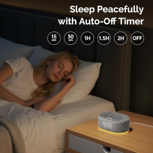 1Mii White Noise Machine with Alarm Clock, Sound Machine for Sleeping - Image 6