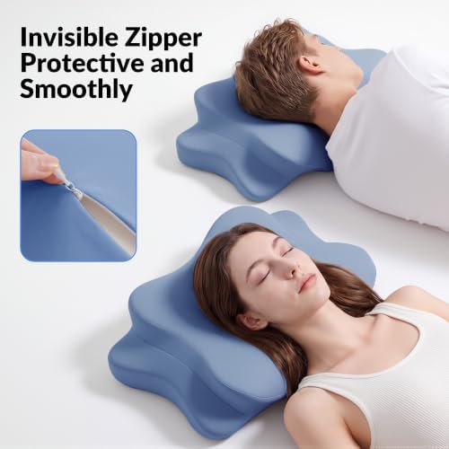 HOMBYS 2 Pack 100% Cotton Cervical Pillowcases, (Only Pillowcase) - Image 5
