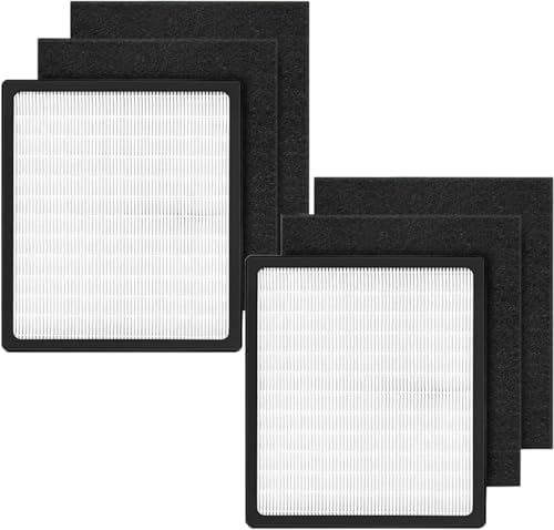 D Replacement Filters Fit for Idylis Air Purifiers AC-2118, AC-2123, IAP-10-280, 1AP10280, Part# IAF-H-100D (2 HEPA Filters+4 Carbon Filters) by BBTBAMBOOST