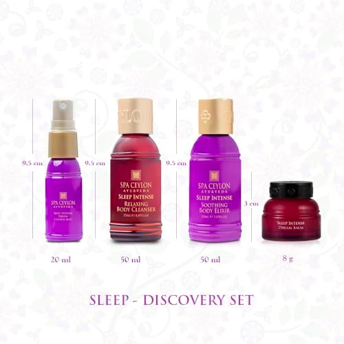 Spa Ceylon Ayurveda Sleep Intense Discovery Set – 4-Piece Natural Calming Gift Set with Neroli, Lavender & Ylang Ylang – Body Cleanser, Body Elixir, Dream Mist & Dream Balm - Image 3