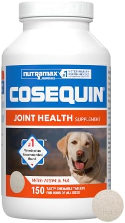Nutramax Cosequin Joint Supplement for Dogs, MSM+HA, Chew Tablets, 150ct by Unknown