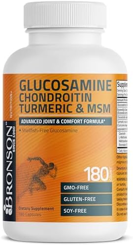 Bronson Glucosamine Chondroitin Turmeric & MSM Joint Support, 180 Capsules - Image 5