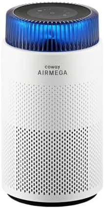 COWAY Air Purifiers for Home up to 810 ft², HEPA and Carbon Filter for Smoke, Allergies, Pet Dander, Odor, AQI Monitor, Auto Mode, Timer, Filter Indicator, Night Light, 2yr Warranty, Airmega 100 White by Coway
