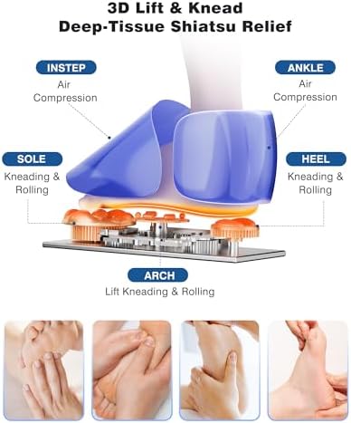 KNQZE Shiatsu Foot Massager with Heat, Adjustable Arch-Lift Massage Design - Image 4