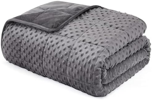 L'AGRATY Weighted Blanket - 36"x48" 3lbs Minky Dots Heavy Blanket with Glass Beads Soft Breathable for All-Season Summer Fall Winter Thick Comfort for Sleeping by LAGRATY