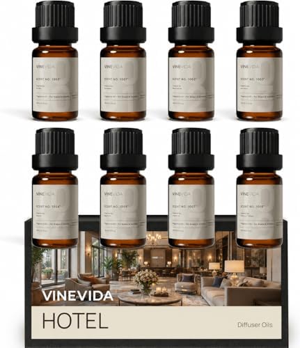 VINEVIDA Hotel Diffuser Oil Collection [Set of 8] - Scented Oil | Aromatherapy Diffuser Oils | Made in USA by VINEVIDA