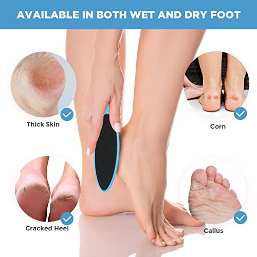 Minatee 100 Pcs Pedicure Foot File Double Sided Foot Sander Scraper, Blue - Image 5