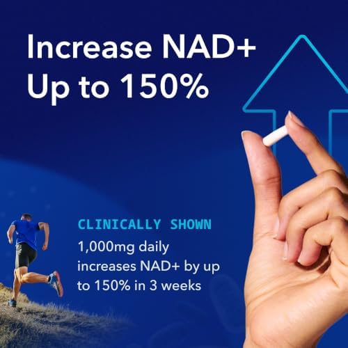 TRU NIAGEN Patented NAD+ Supplement | Nicotinamide Riboside (NR) | 30-1000mg Servings (2x500mg, Take 2 Daily) | 2-Pack - Image 3