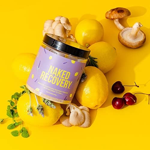 NAKED Recovery - Mushroom Supplement Powder - Lions Mane, Cordyceps, Reishi, Tart Cherries, Lemon Balm - Adaptogen Wellness Formula, Stress Relief, Muscle Recovery - 30 Servings - Image 4