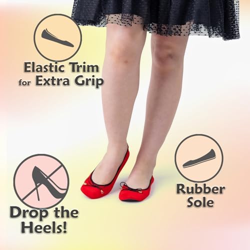 Velvet Foldable Flats for Women, Portable Ballet Shoes for Travel & Events - Image 4