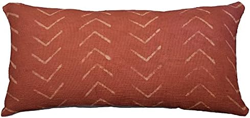 Trade Star 100% Cotton Lumbar Modern Rustic Sofa Decoration Cover Handloomed Cushion Cover Boho Pillow Cases Throw Pillow Cover (Rust Phoenix 12X24 INCHES) by TradeStar