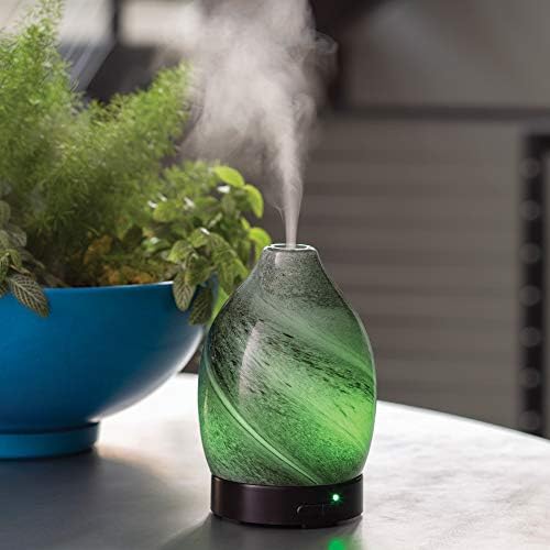 Airome Obsidian Medium Essential Oil Diffuser|100 mL Humidifying Ultrasonic Aromatherapy Diffuser 8 Colorful LED Lights, Intermittent & Continual Mist, Auto Shut-Off - Image 3