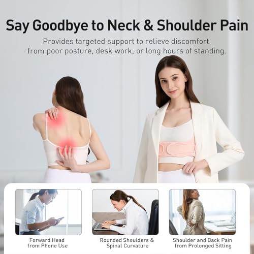 Posture Corrector for Women Back Brace Shoulder Straightener Pink, M/L - Image 6