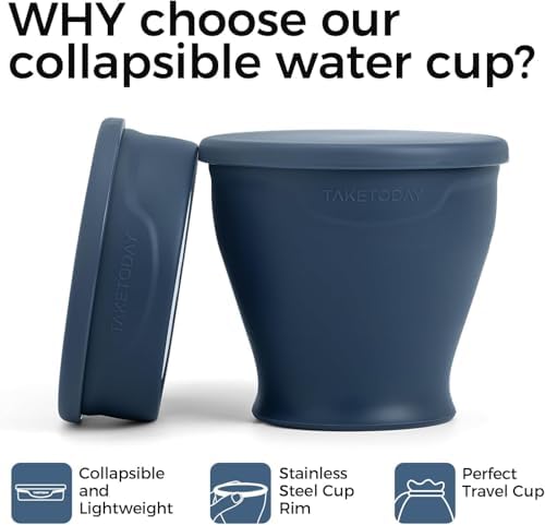 TakeToday Collapsible Cup 8 oz 4-Pack for Travel - Image 5
