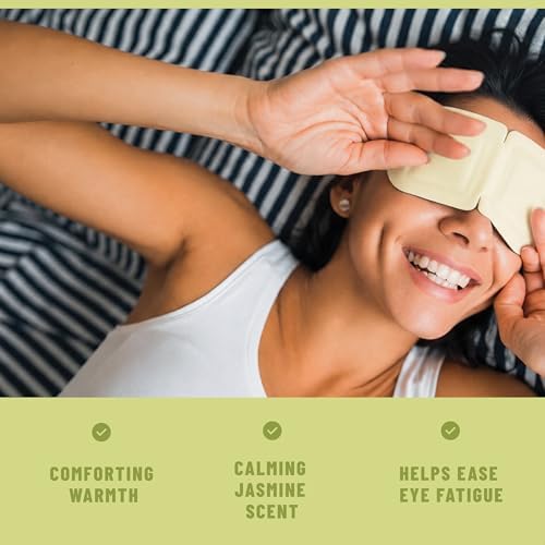 TOLEVITA Steam Eye Mask, 20 Pack Self-Heating Disposable Warm Eye Masks for Relaxation & Comfort (Jasmine) - Image 2