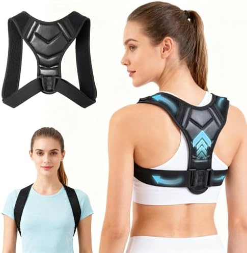 Posture Corrector for Men & Women,back posture corrector for men,posture brace,back straightener posture corrector,Adjustable Upper Back Shoulder Brace, Back Straightener for Neck, Spine Alignment, Improve Posture, Comfortable & Breathable,S/M by Origintek