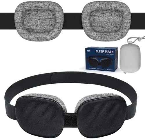 3D Contoured Sleep Mask for Women Men, 100% Blackout, Deep Cups by Fismool