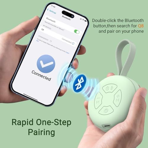 Portable Baby Sound Machine [White Noise for Babies Kids Adults][Supports Bluetooth audio playback][Timer Function][12 Soothing Sounds] 15 Hours Battery Life, Travel,Shower,Clips on Baby Stroller.Mint - Image 4