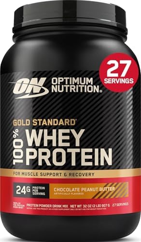 Optimum Nutrition Gold Standard Whey Protein, Chocolate Peanut Butter, 2 LB by OPTIMUMNUTRITION