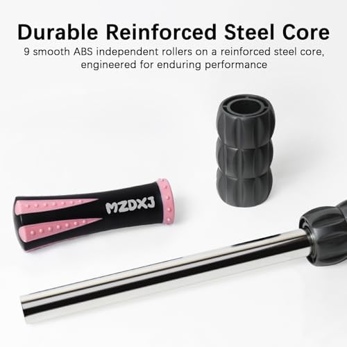 Muscle Roller Massage Roller Stick- Deep Tissue Fascia Blaster for Myofascial Pain Relief, Lymphatic Drainage & Body Sculpting, Handheld Physical Therapy & Recovery Tool ​(Pink Black - Image 4