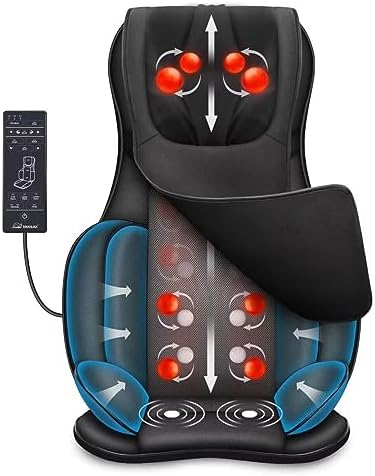 Snailax Shiatsu Neck and Back Massager Chair Pad with Heat for Chair& Sofa by Snailax
