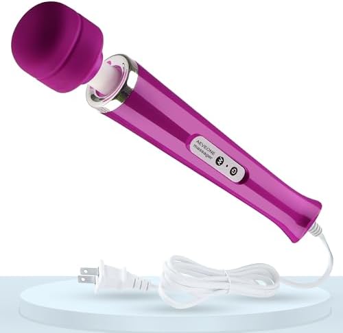 AEVEONE Wired Powerful Handheld Wand Massager, Strong Personal Vibration Massage for Sports Recovery, Back Muscle Aches, Whole Body Pain (Purple) by AEVEONE