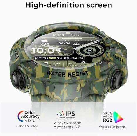 Military Smart Watch with Flashlight/Compass (Answer/Make Call) - Image 2
