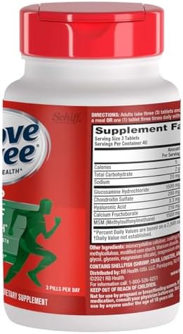 Move Free Advanced Plus MSM Coated Tablets, Joint Health Supplement with Glucosamine and Chondroitin, 120 Count, Pack of 2 - Image 3